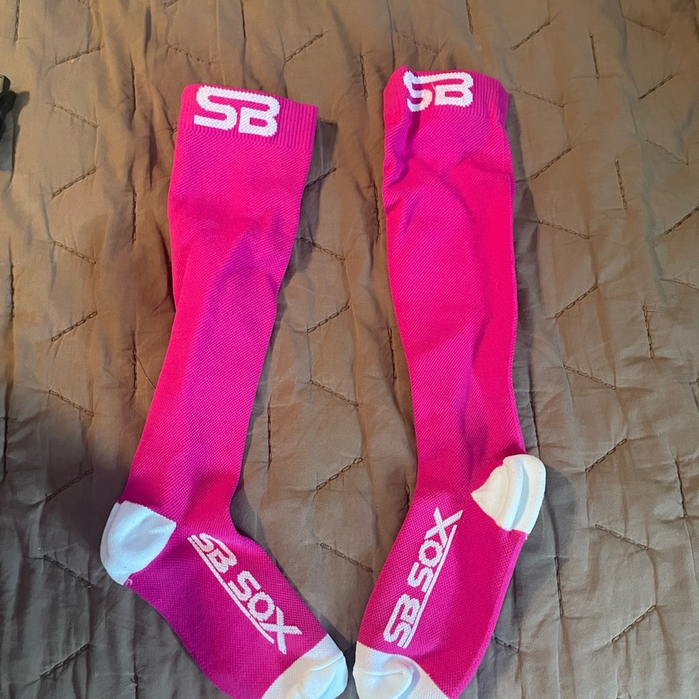 Pink Compression Socks - Picture 2 of 2